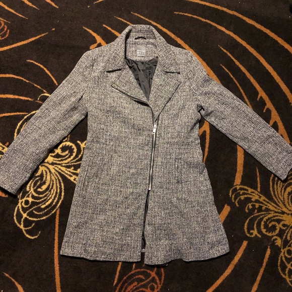 Primark Jackets & Blazers - Primark Women’s Tweed Parka Coat Grey sz: 12